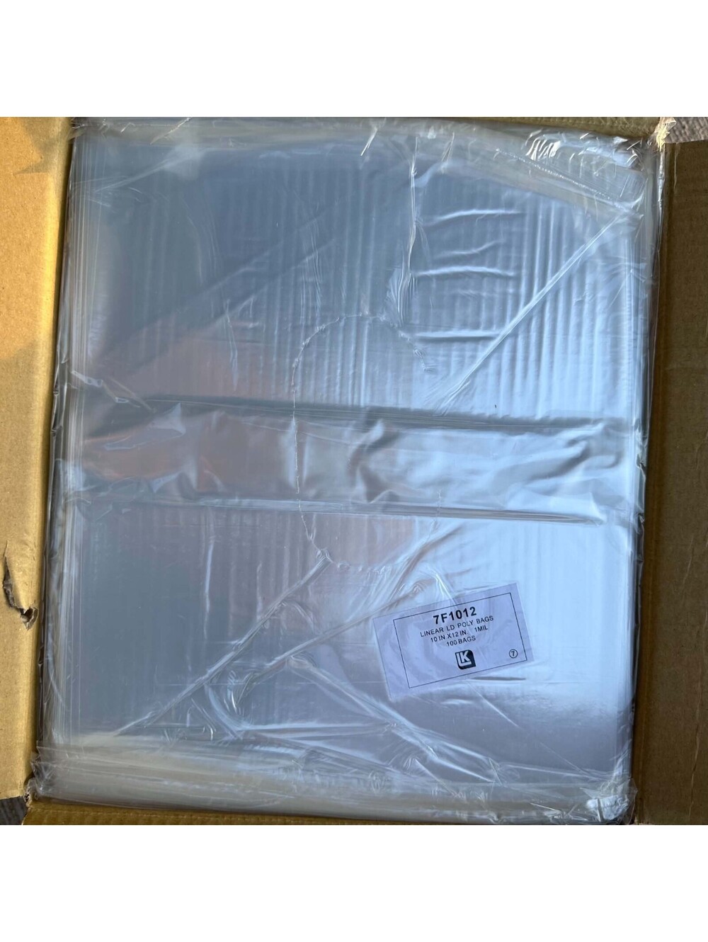 Elkay Clear Linear LD Poly Bags 10x12 1 Mil Open Top 100 Count 7F1012